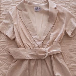 Princess Polly Cream Belted Dress